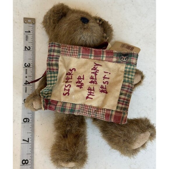 The Boyds Collection Sissy B. Bear "Sisters Are the Beary Best" Blanket 8 Inch - Picture 6 of 13